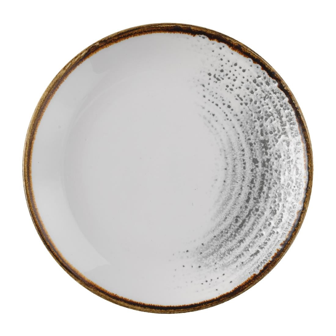 Churchill Studio Prints Homespun Accents Jasper Evolve Coupe Plate Grey 165mm (Pack of 12) - FS947 Plates Churchill