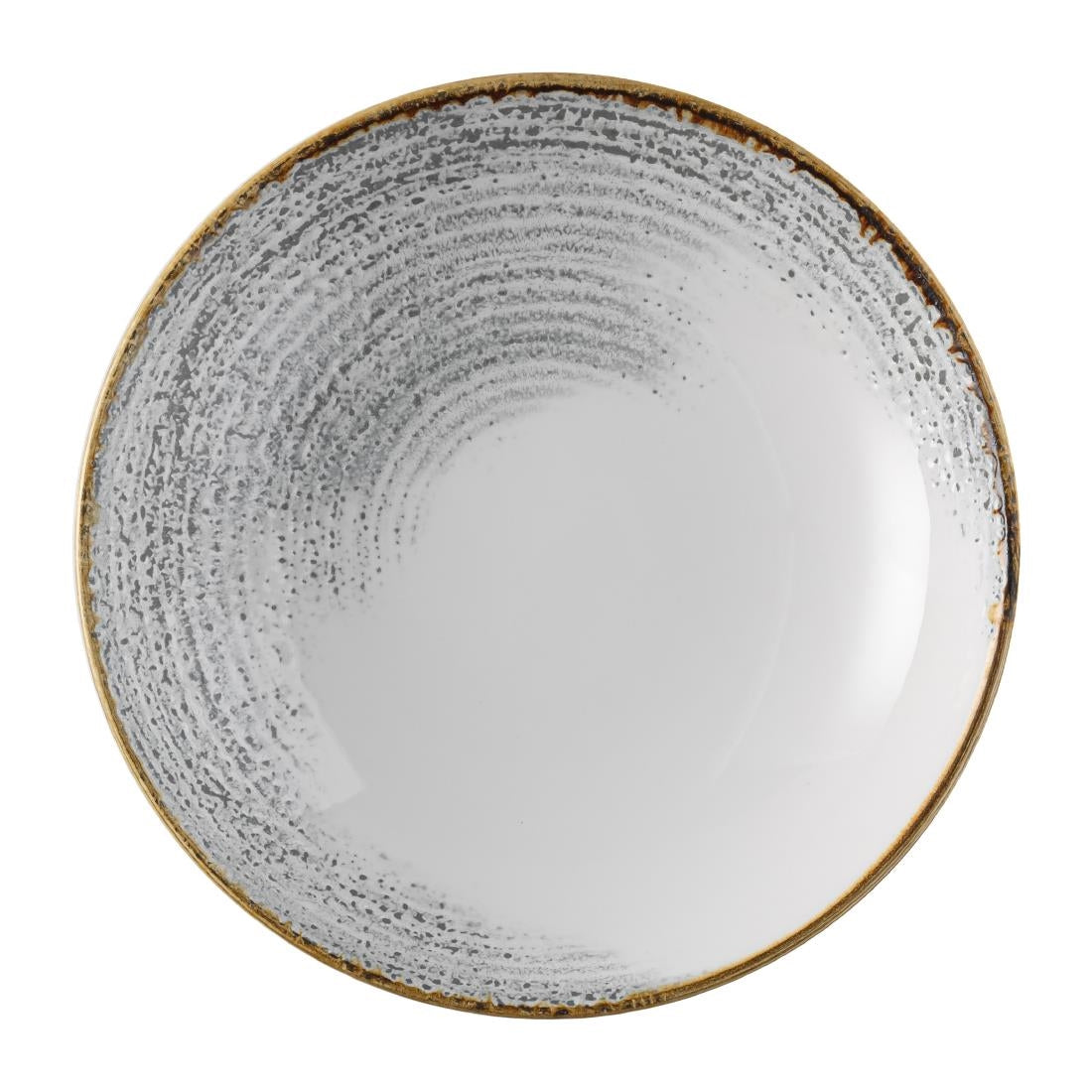 Churchill Studio Prints Homespun Accents Jasper Evolve Coupe Bowl Grey 248mm (Pack of 12) - FS948 Bowls Churchill