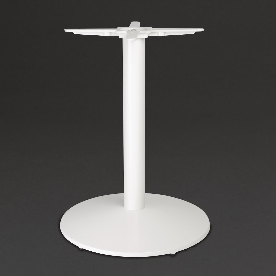 Bolero Cast Iron Round Table Base White - FT029 Poseur Height Table Bases Bolero