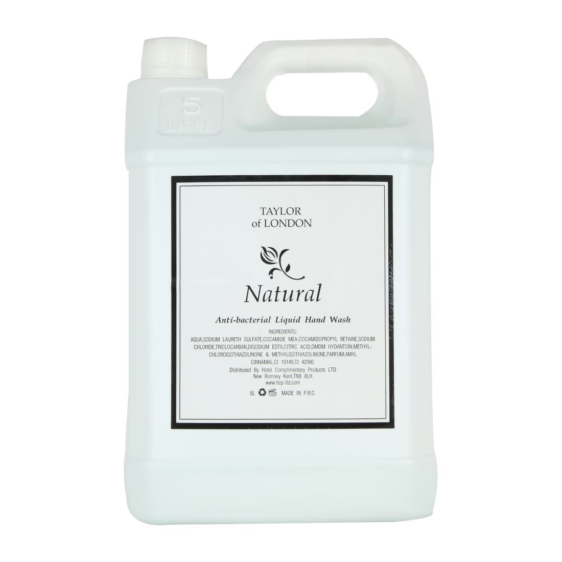 Hotel Complimentary Taylor of London Natural 5ltr Anti Bac Handwash (Pack of 2) - FT275 Taylor of London
