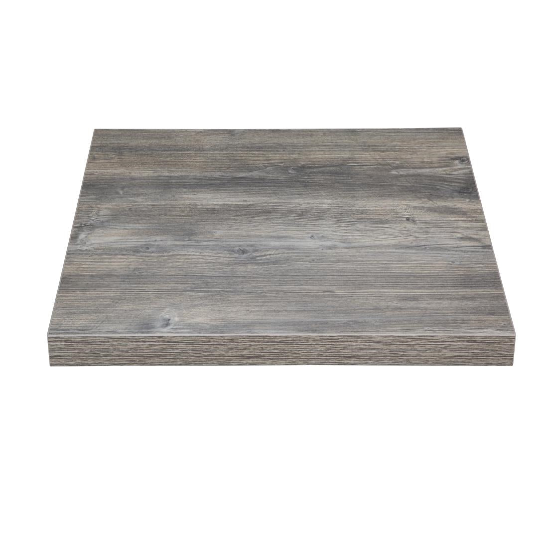 Bolero Pre-Drilled Square Melamine Table Top Ash Grey 700mm - FT291 Wood Effect Table Tops Bolero