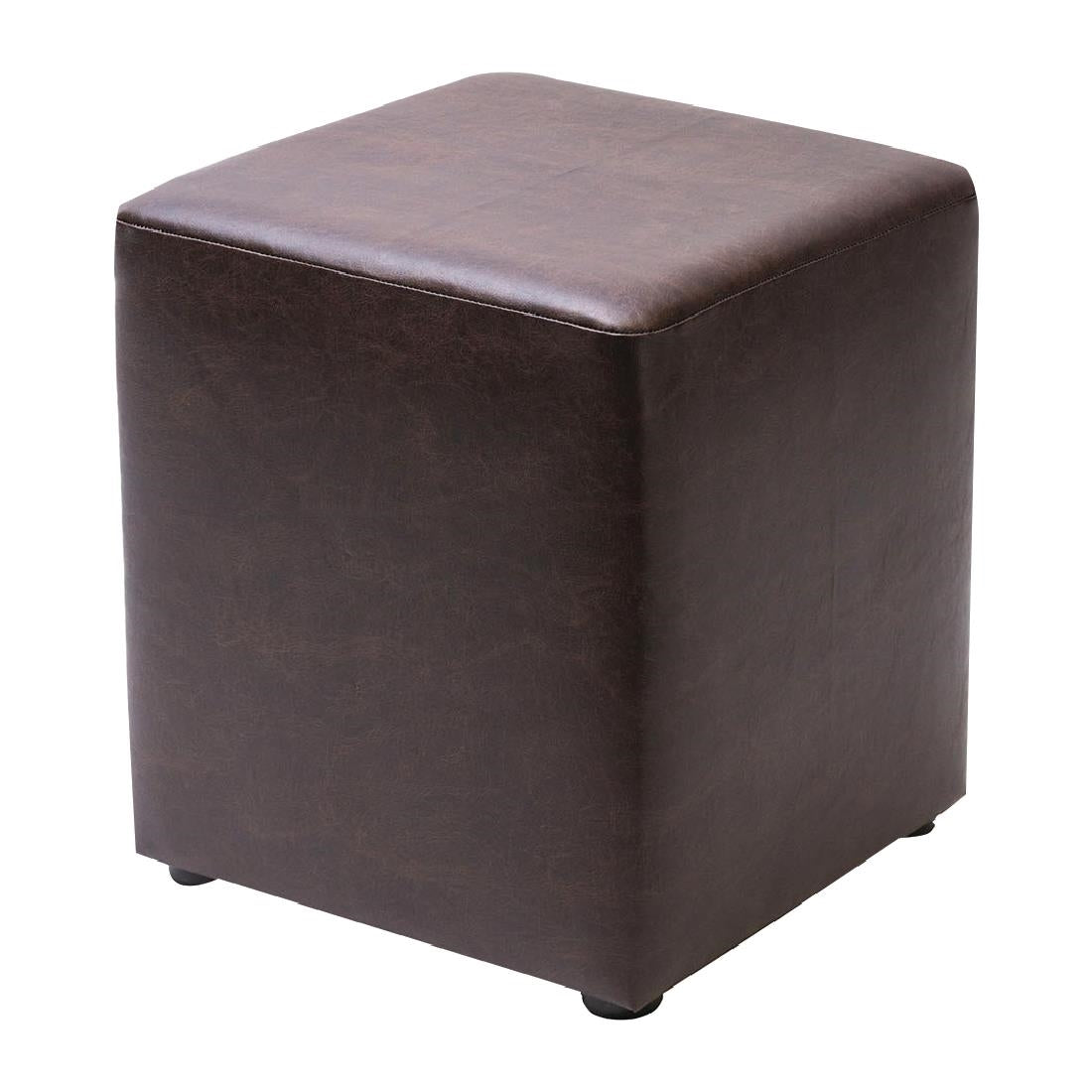 Cube Faux Leather Bar Stool Peat (Pack of 2) - FT446 Faux Leather Bar Stools Everyday