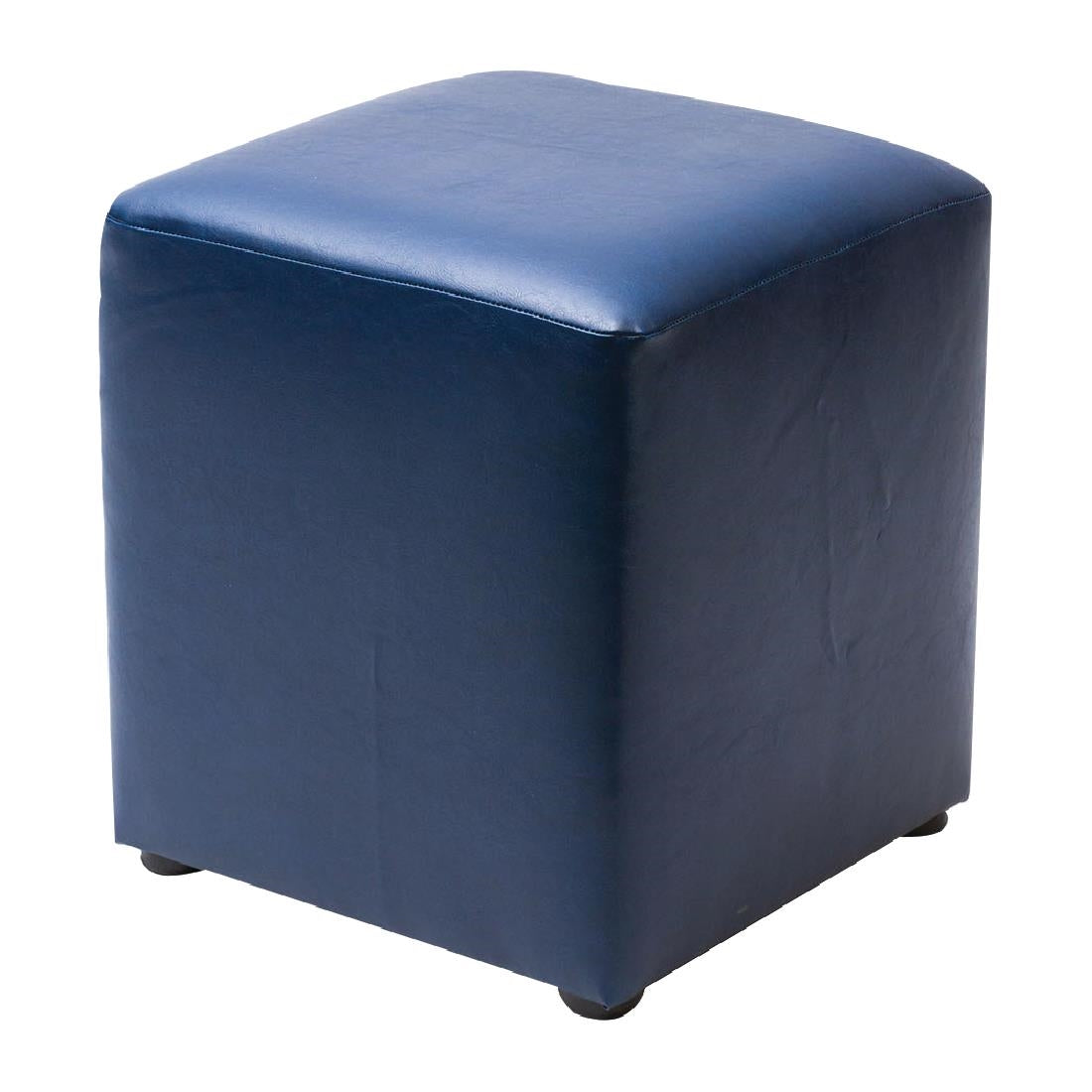 Cube Faux Leather Bar Stool Midnight (Pack of 2) - FT447 Faux Leather Bar Stools Everyday