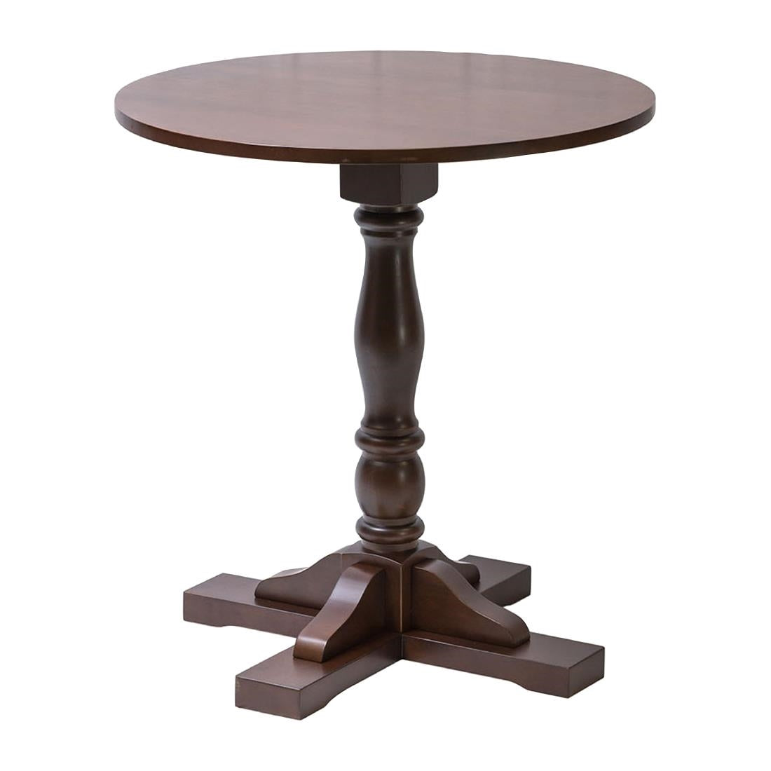 Oxford Dark Wood Pedestal Round Table 700mm - FT495 Wooden Tables Everyday