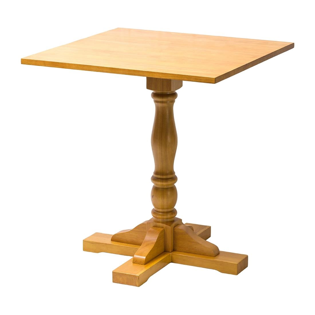 Oxford Soft Oak Pedestal Square Table 700x700mm - FT498 Wooden Tables Everyday
