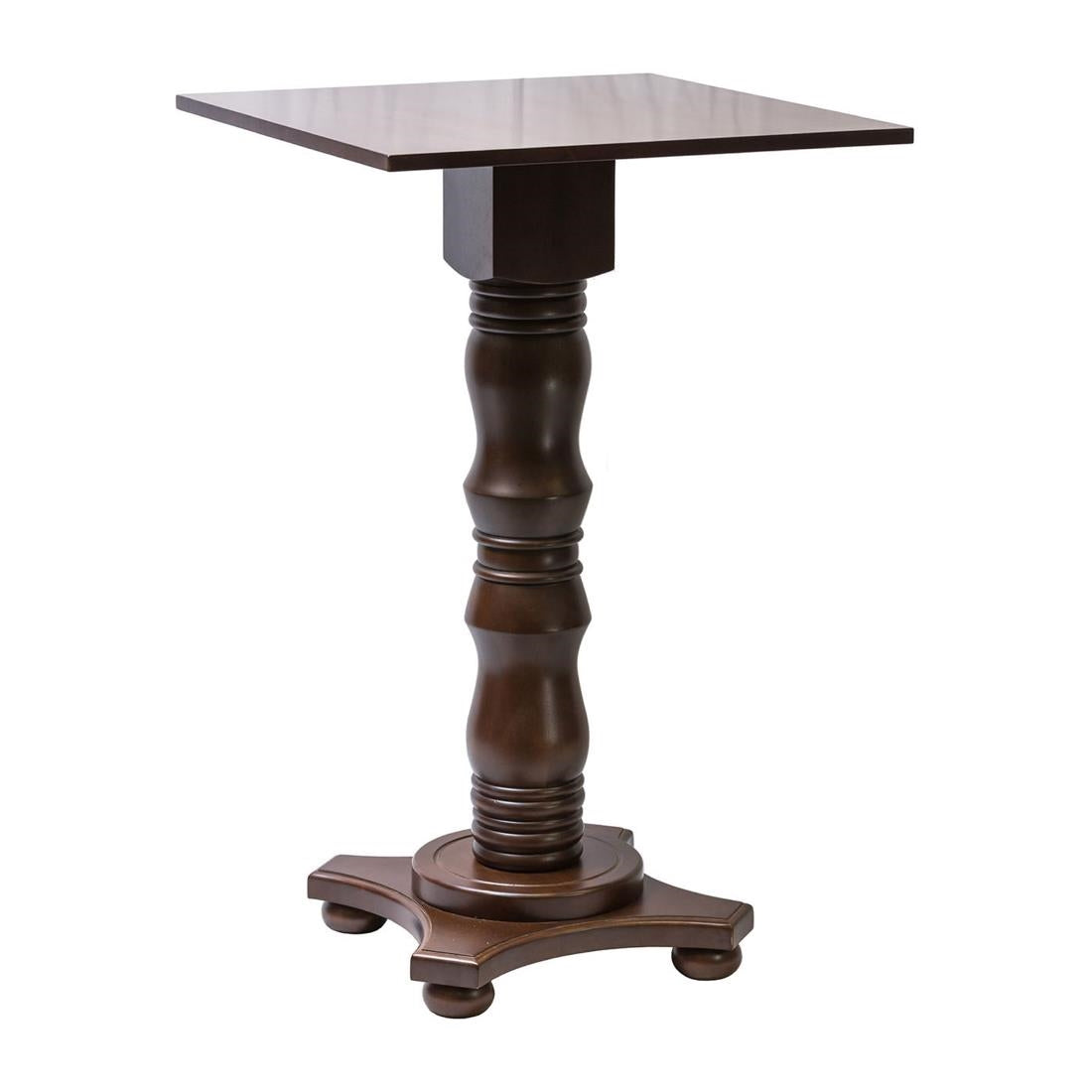 Islington Poseur Square Table Dark Wood 700x700mm - FT506 Wooden Tables Everyday