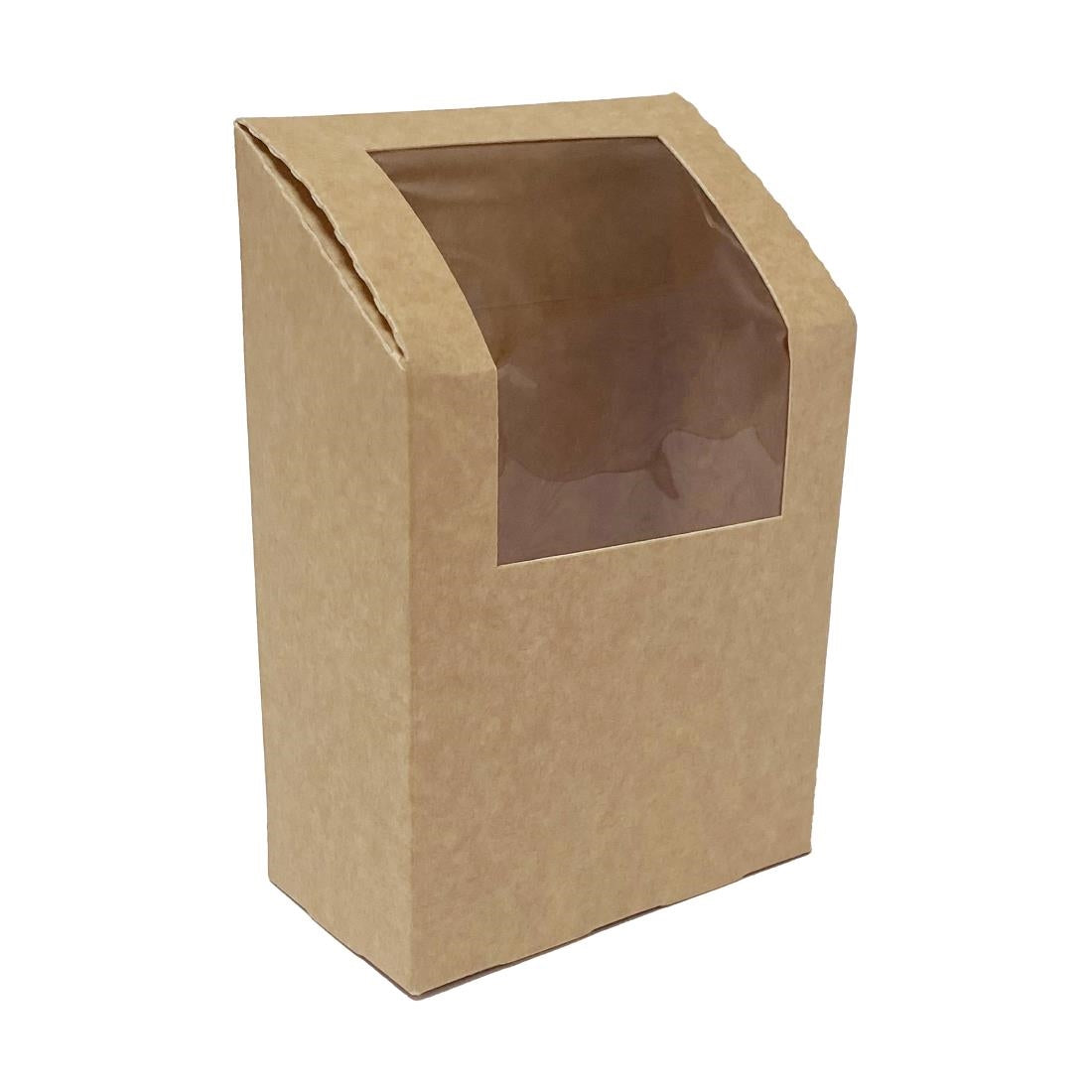 Fiesta Recyclable Wrap Box with PET Window (Pack of 500) - FT653 Takeaway Food Containers Fiesta