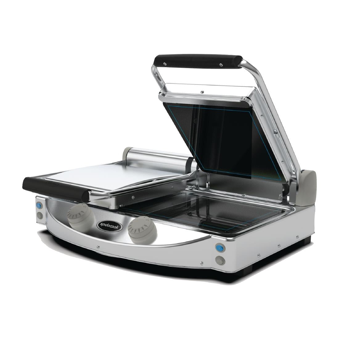 Spidocook Spidoglass Double Smooth Contact Grill Manual - FT844 Contact Grills & Panini Makers Spidocook