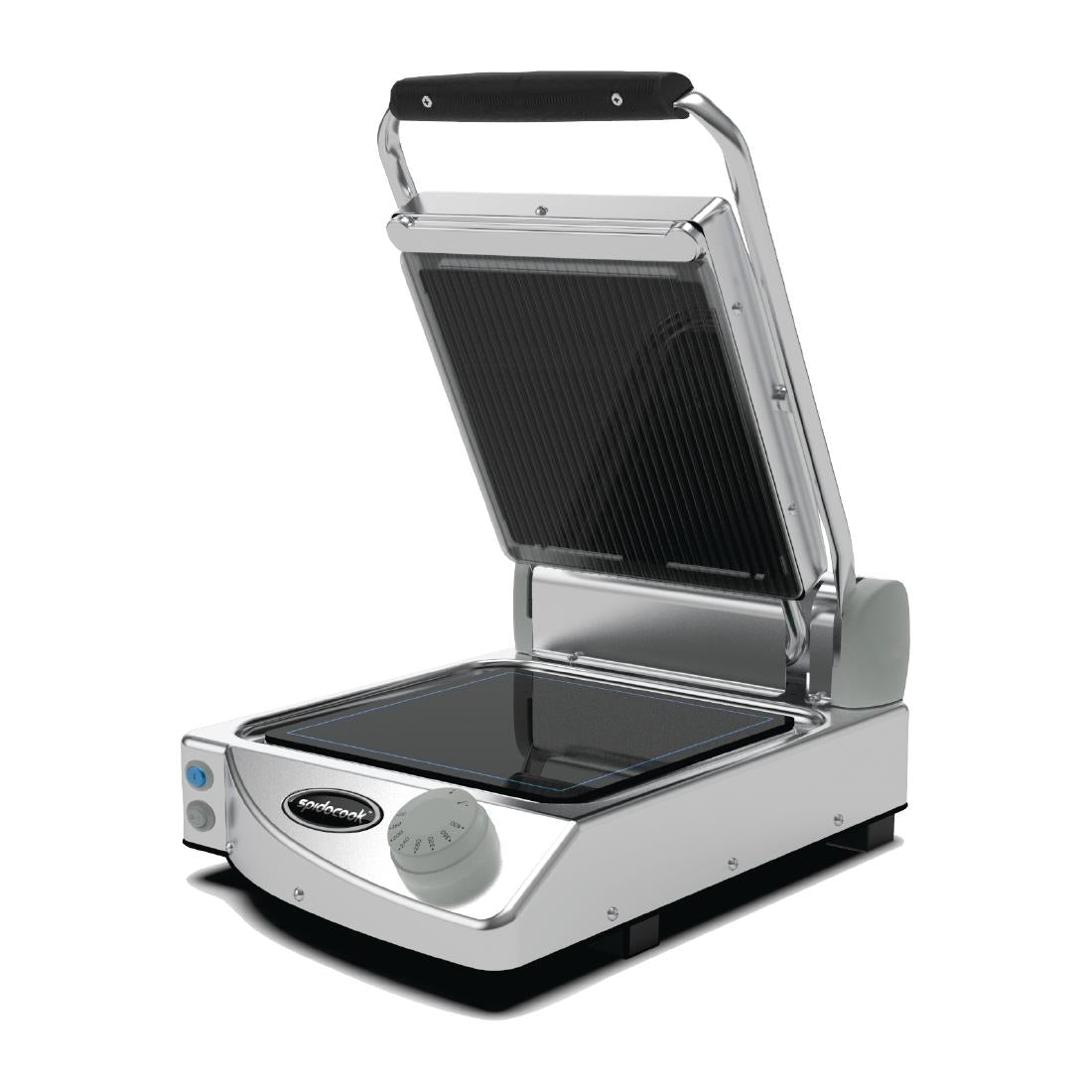 Spidocook Spidoglass Single Ribbed Upper Smooth Lower Contact Grill Manual - FT846 Contact Grills & Panini Makers Spidocook