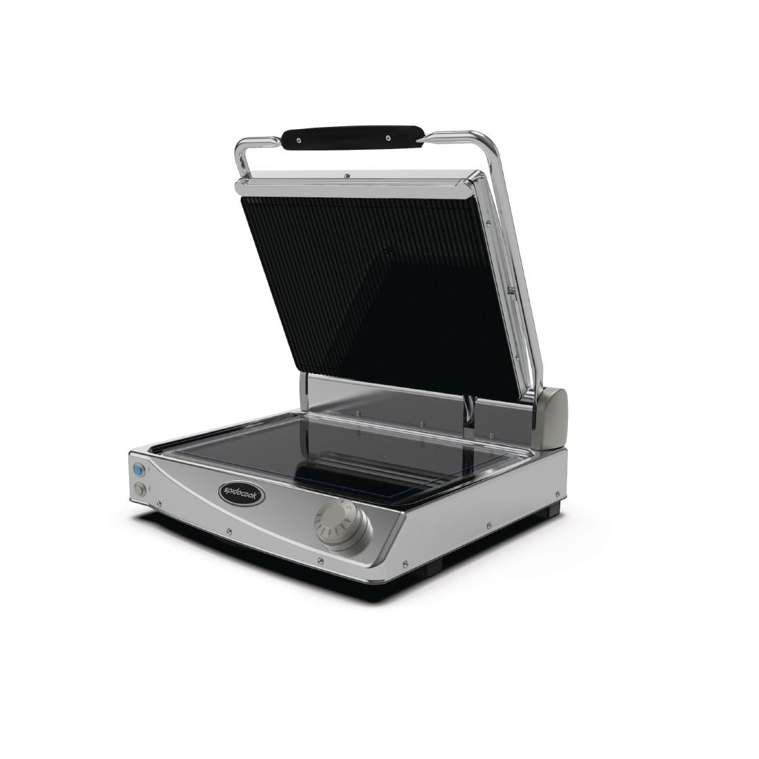 Spidocook Spidoglass Medium Ribbed Upper Smooth Lower Contact Grill Manual - FT848 Contact Grills & Panini Makers Spidocook