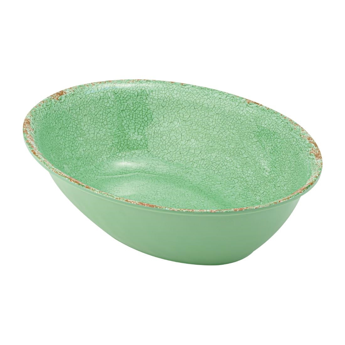Casablanca Melamine Oval Bowl Green 1.5Ltr - FT929 Bowls Dalebrook
