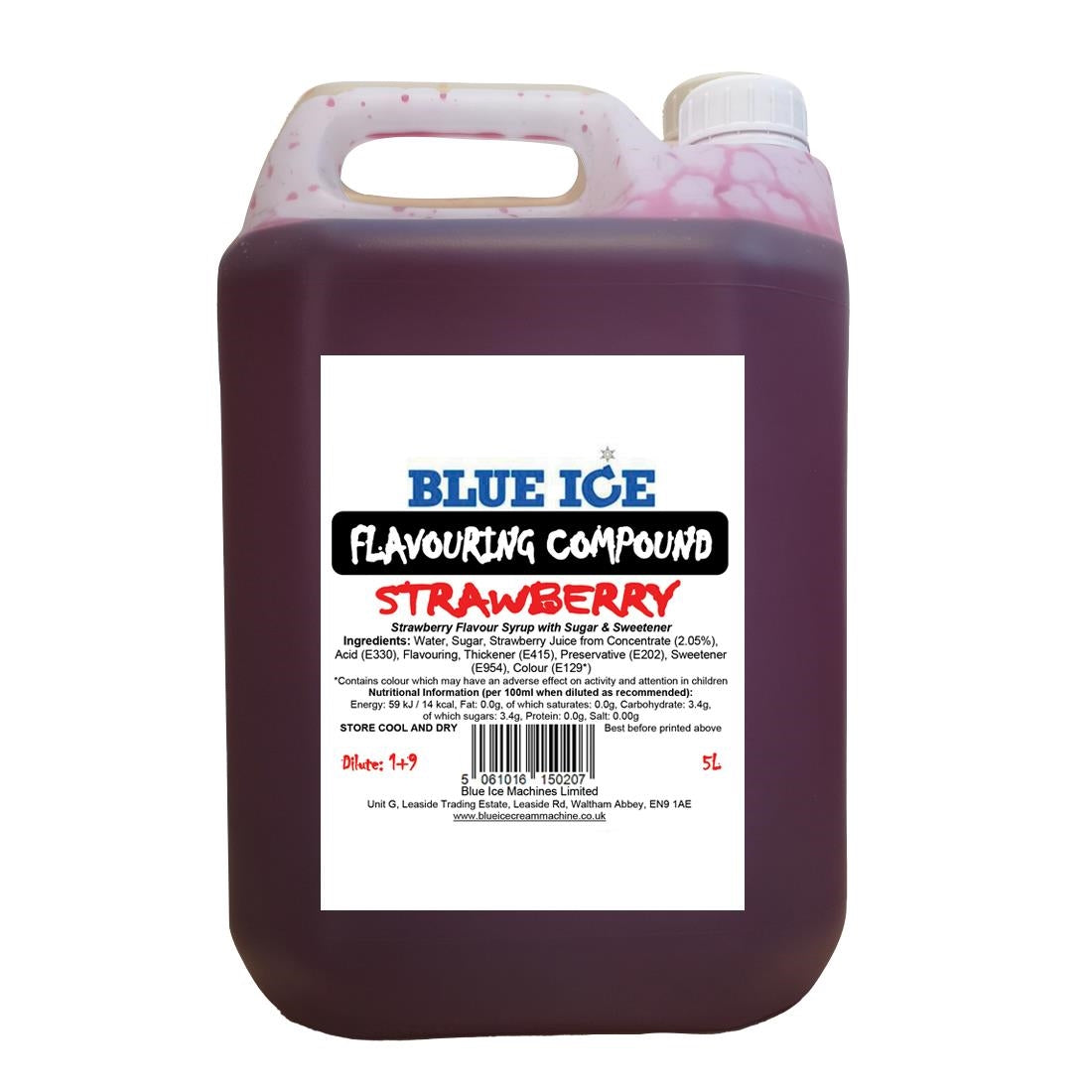 Blue Ice Strawberry Ice Cream Milkshake Flavouring Compound 5Ltr - FU112 Blue Ice