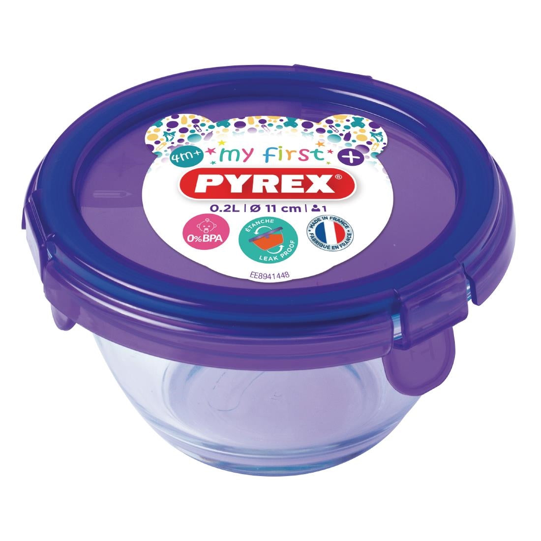Pyrex Cook & Go Mini Round Dish With Lid 0.2Ltr - FU136 Pyrex