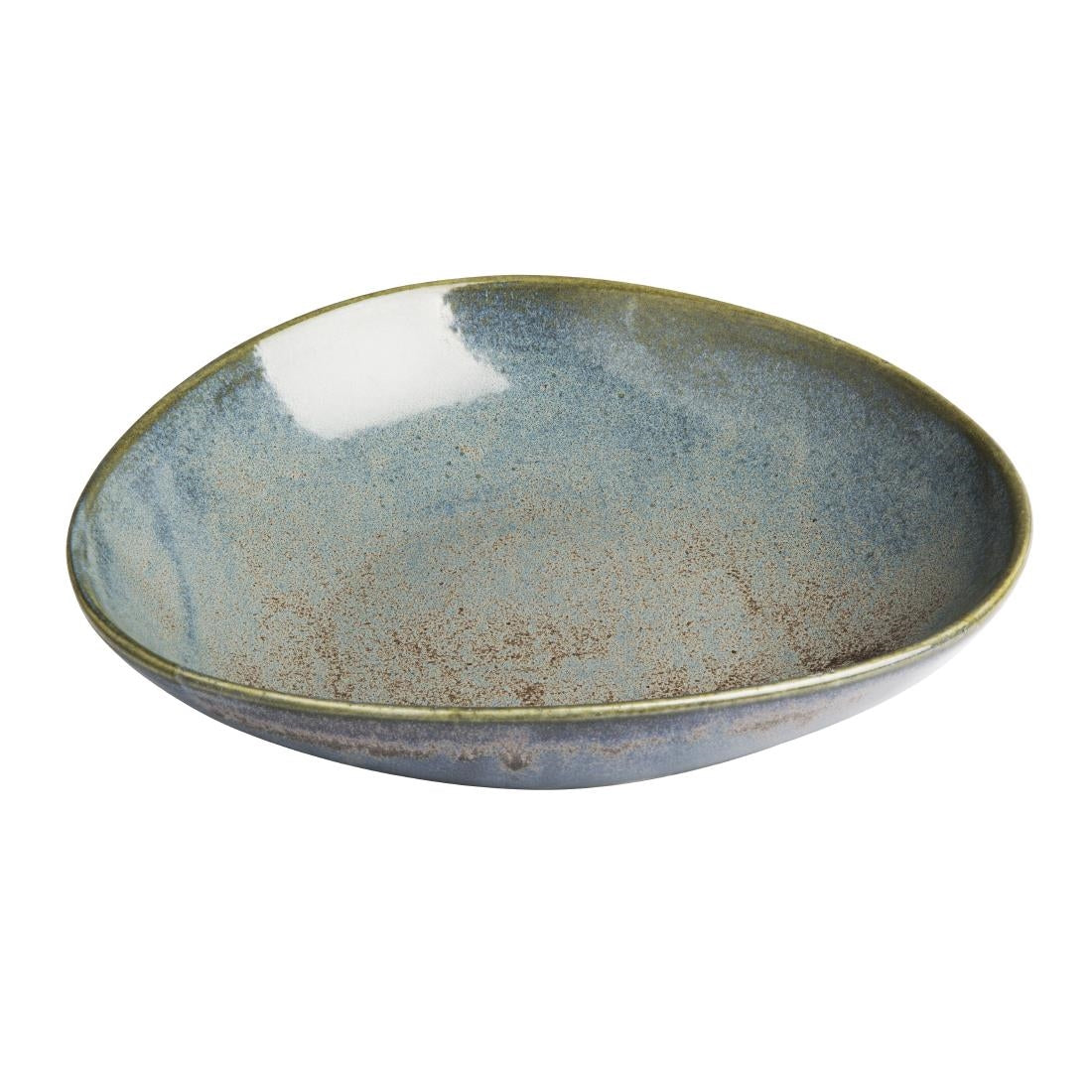 Olympia Ember Blue Triangle Bowls 245mm (Pack of 4) - FU181 Bowls Olympia