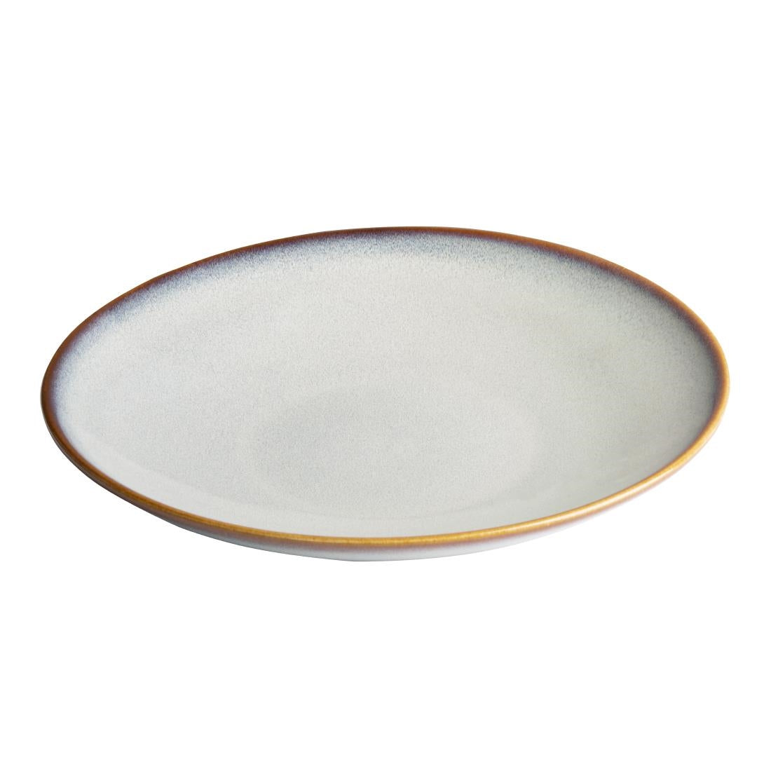 Olympia Drift Grey Plain Coupe Low Bowls 260mm (Pack of 4) - FU190 Bowls Olympia