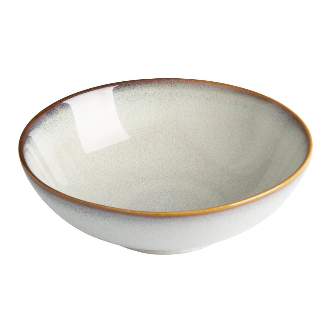 Olympia Drift Grey Plain Coupe Bowls 205mm (Pack of 4) - FU191 Bowls Olympia