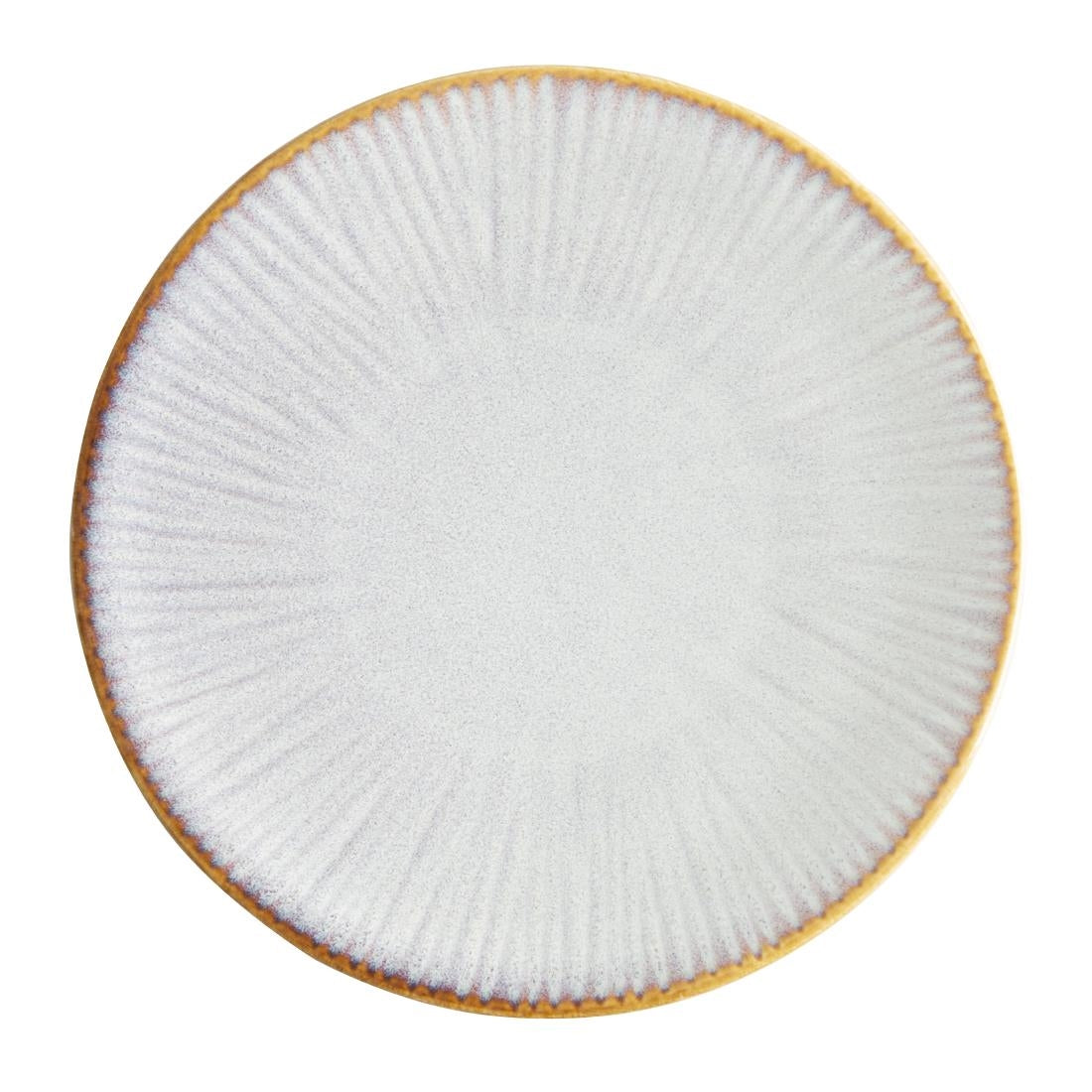 Olympia Drift Grey Embossed Coupe Plates 180mm (Pack of 6) - FU196 Plates Olympia