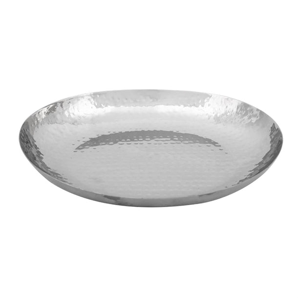 Olympia Hammered Stainless Steel Oval Dish 280x230mm - FU283 Olympia