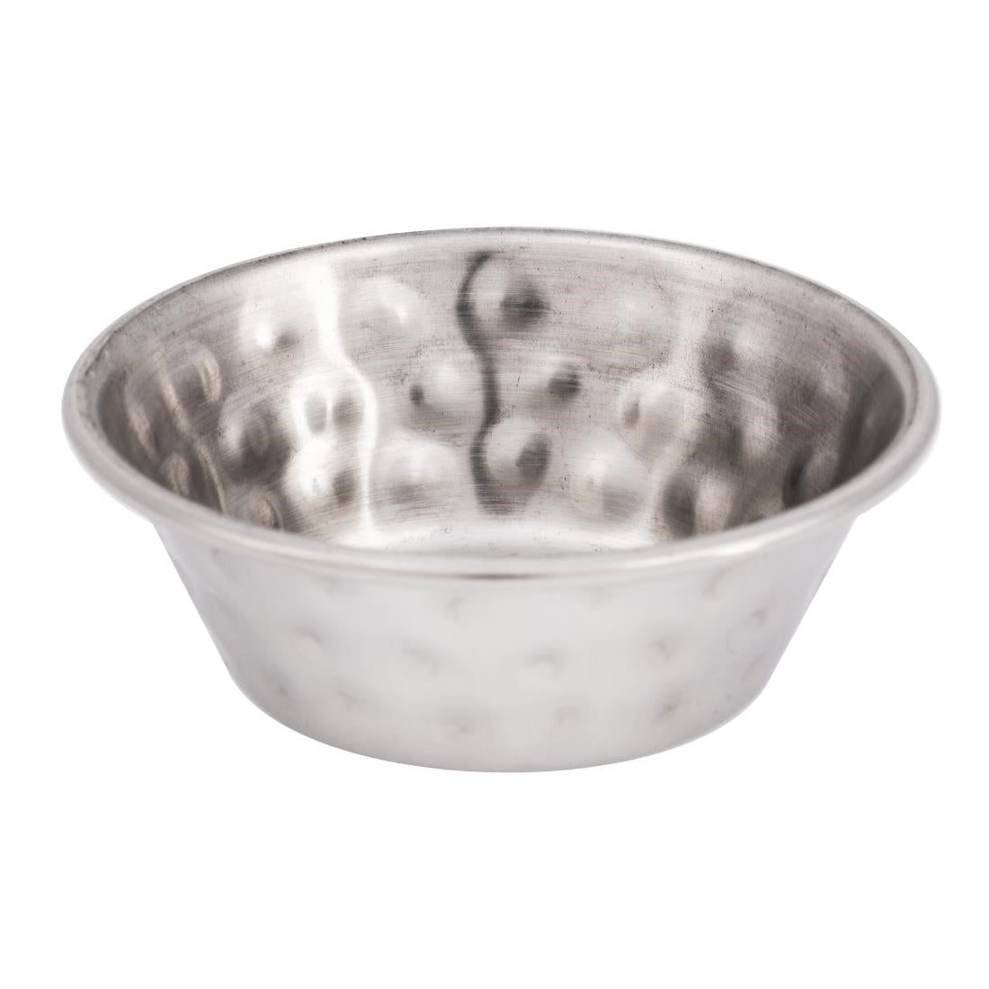 Olympia Hammered Stainless Steel Sauce Cups 45ml (Pack of 12) - FU288 Cups and Mugs Olympia
