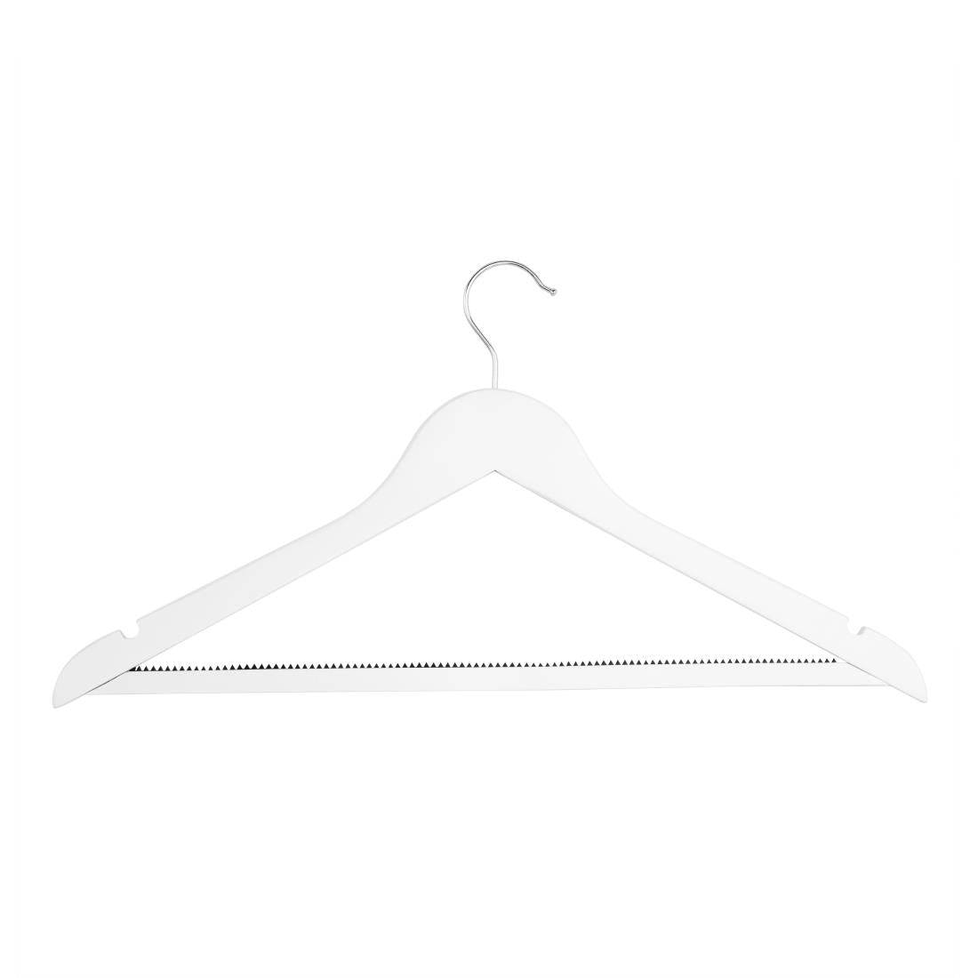 Bolero White Wooden Hangers (Pack of 10) - FU397 Bolero