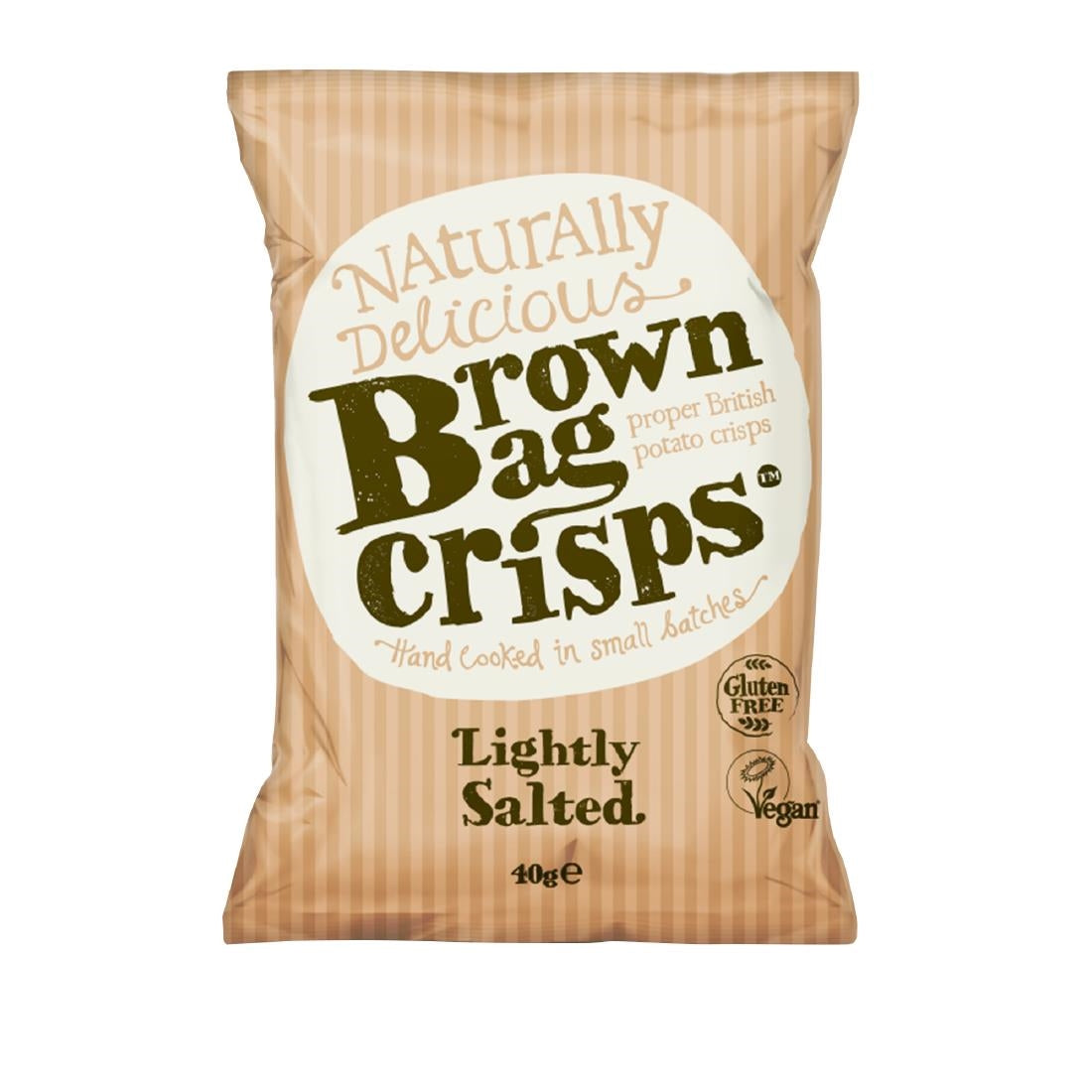 Brown Bag Crisps Lightly Salted 40g (Pack of 20) - FU437 Brown Bag Crisps