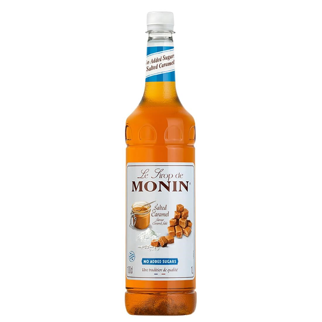 Monin Premium Salted Caramel No Added Sugar Syrup 1Ltr - FU453 Monin