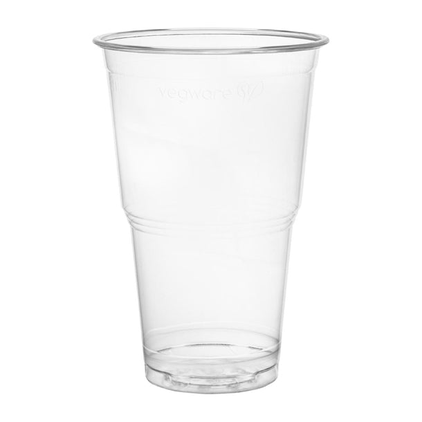 Vegware PLA Pint to Brim Cup UKCA/UKNI/CE-marked 96-Series (Pack of 1000) - FU456 Disposable Glasses Vegware