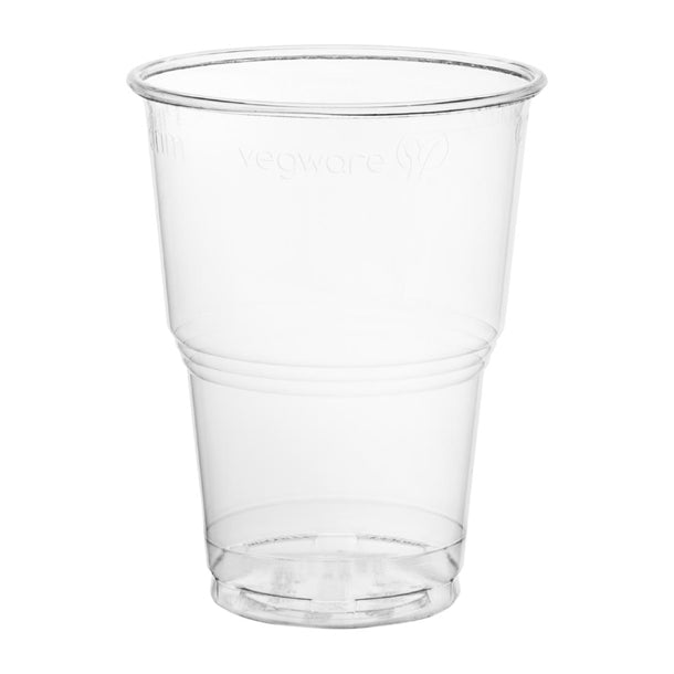 Vegware PLA Half Pint to Brim Cup UKCA/UKNI/CE-marked (Pack of 2100) - FU457 Disposable Glasses Vegware