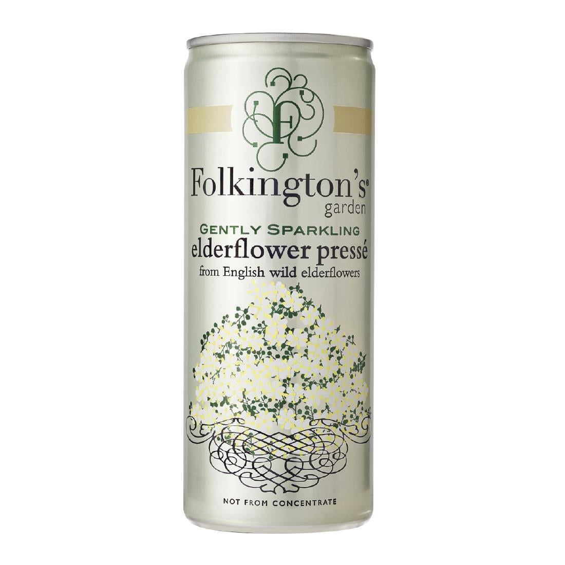 Folkington's Sparkling Drinks Elderflower Can 250ml (Pack of 12) - FU468 Folkington's Garden