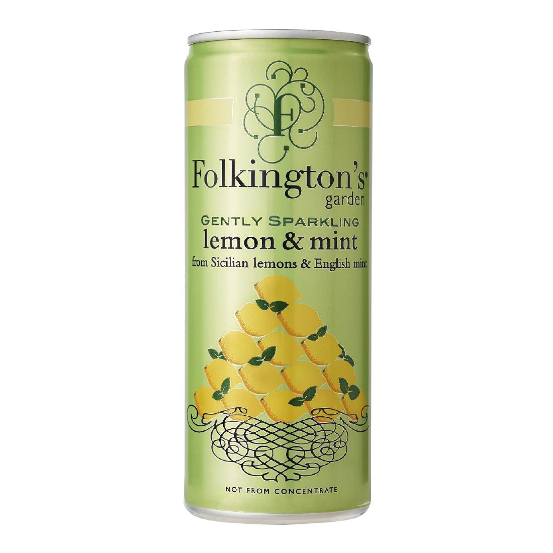 Folkington's Sparkling Drinks Lemon & Mint Can 250ml (Pack of 12) - FU470 Folkington's Garden