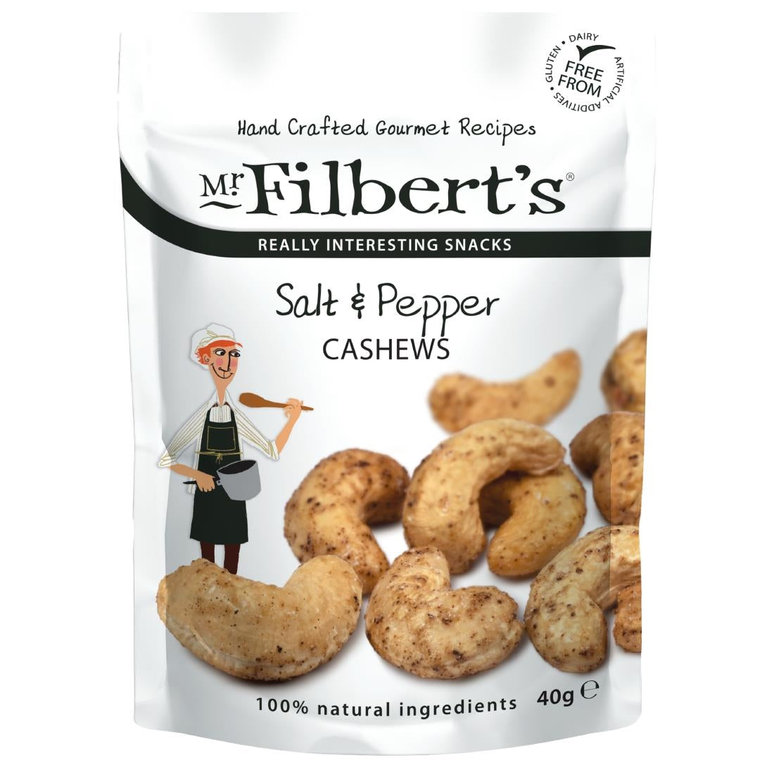Mr Filbert's Salt & Pepper Cashews 40g (Pack of 20) - FU479 Mr Filbert's
