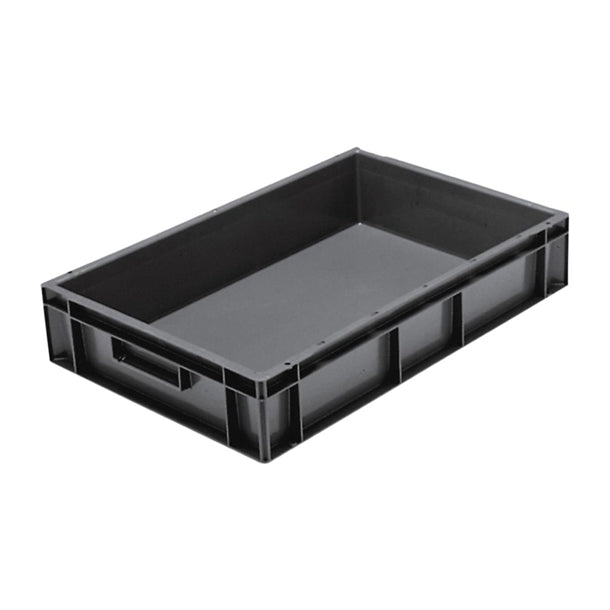 Grey Solid Stacking Container Medium 600x400x120mm - FU496 Fletcher