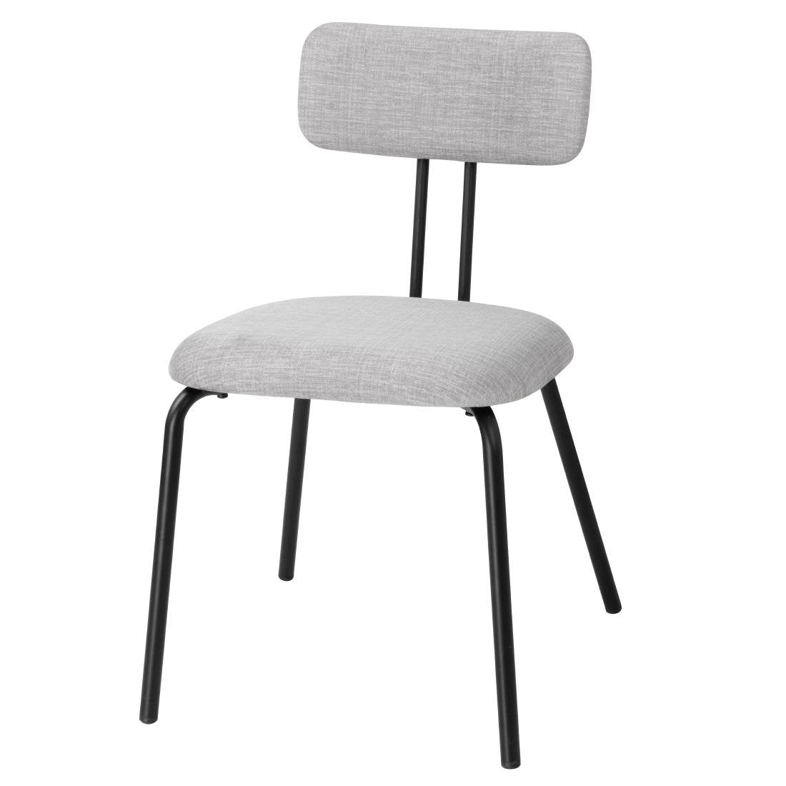 Bolero Fairfield Chairs Black and Grey Mix (Pack of 2) - FU500 All Chairs Bolero