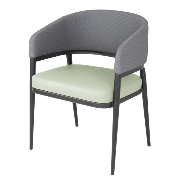 Bolero Meridian Interior Chairs - Pistachio Grey (Pack of 2) - FU520 All Chairs Bolero