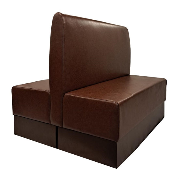 Double Booth in Bison Espresso Vinyl - FU641 Booths Everyday