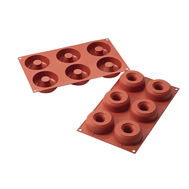 Schneider Silicone Six Ring Donut Mould 75x25mm - FU712 Schneider