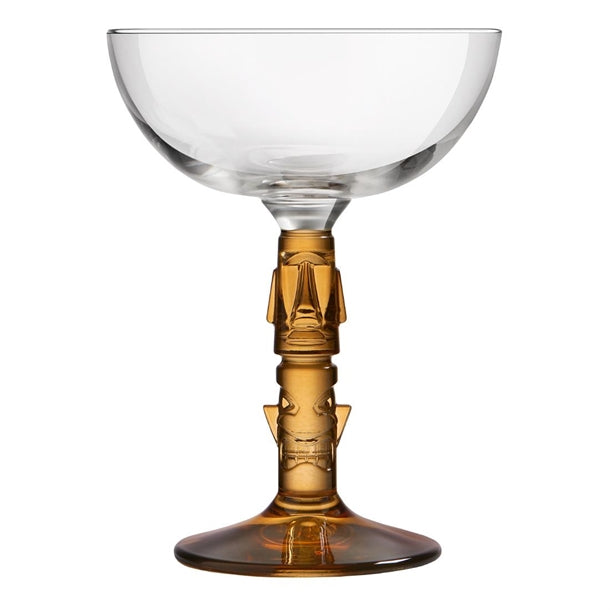 Onis Tiki Coupe Amber Stem Glasses 250ml (Pack of 6) - FU829 Cocktail Glasses Onis
