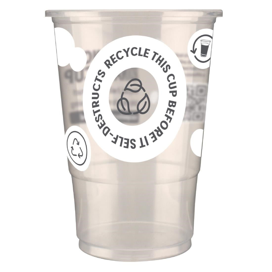 eGreen Printed TWOinONE Flexy Half-pint Glass CE Marked to Brim (Pack of of 1000) - FU893 Disposable Glasses eGreen