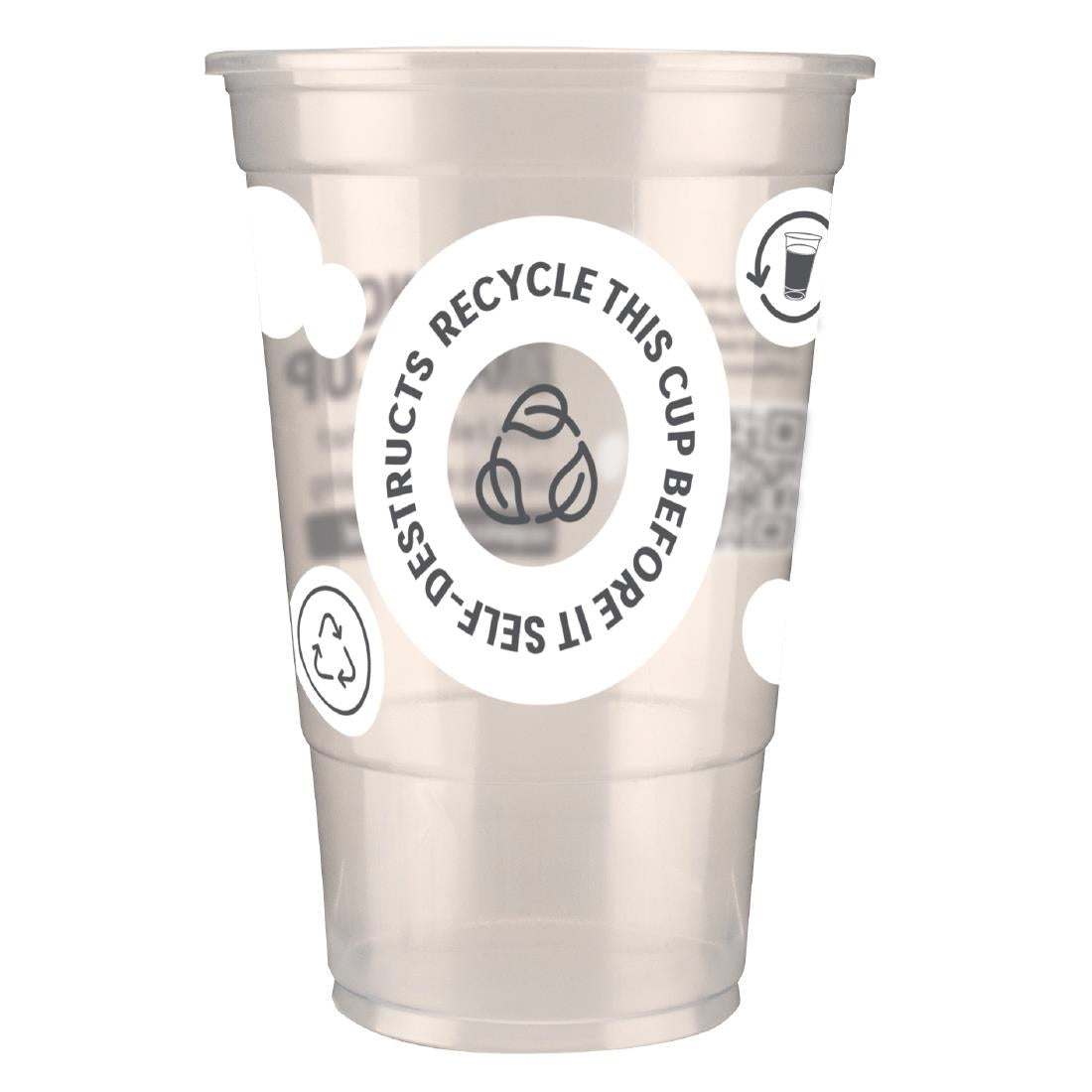 eGreen Printed TWOinONE Flexy Pint Glass CE Marked to Brim (Pack of of 1000) - FU895 Disposable Glasses eGreen