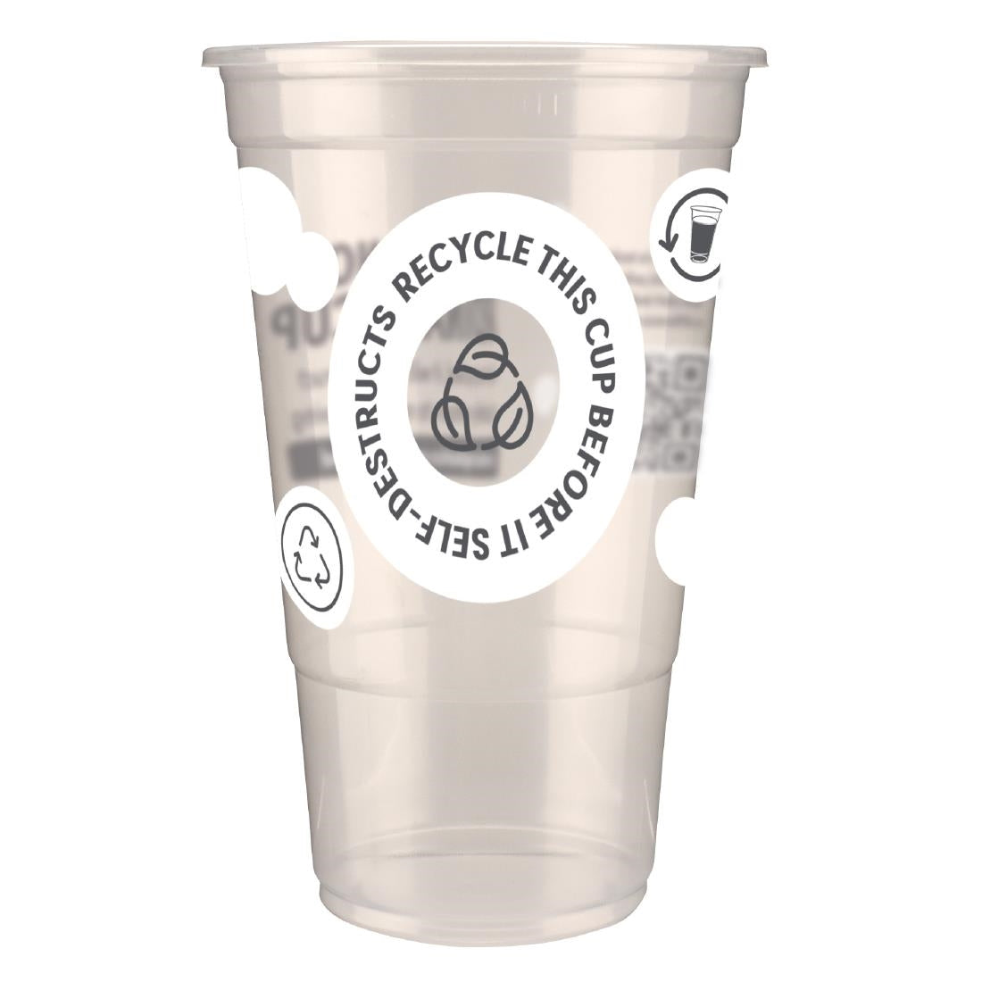 eGreen Printed TWOinONE Flexy Pint Glass CE Marked to Line (Pack of of 1000) - FU896 Disposable Glasses eGreen