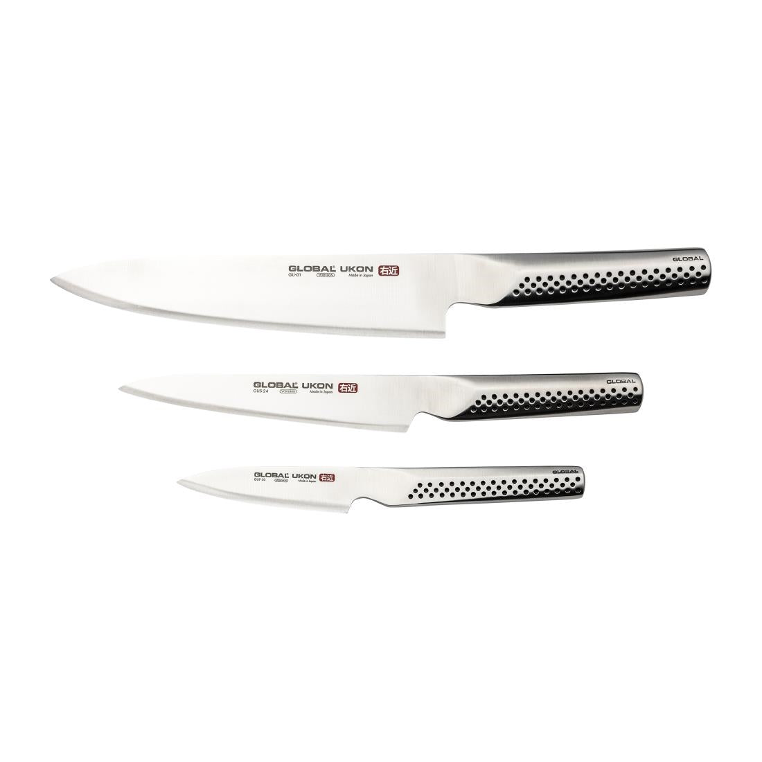 Global Knives Ukon Range 'Sakura' 3 Piece Knife Set - FW535 Global
