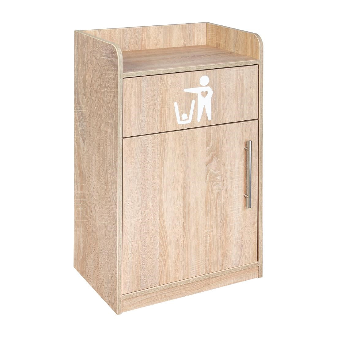 Litter Bin and Tray Stand Oak Finish - FW541 YCR