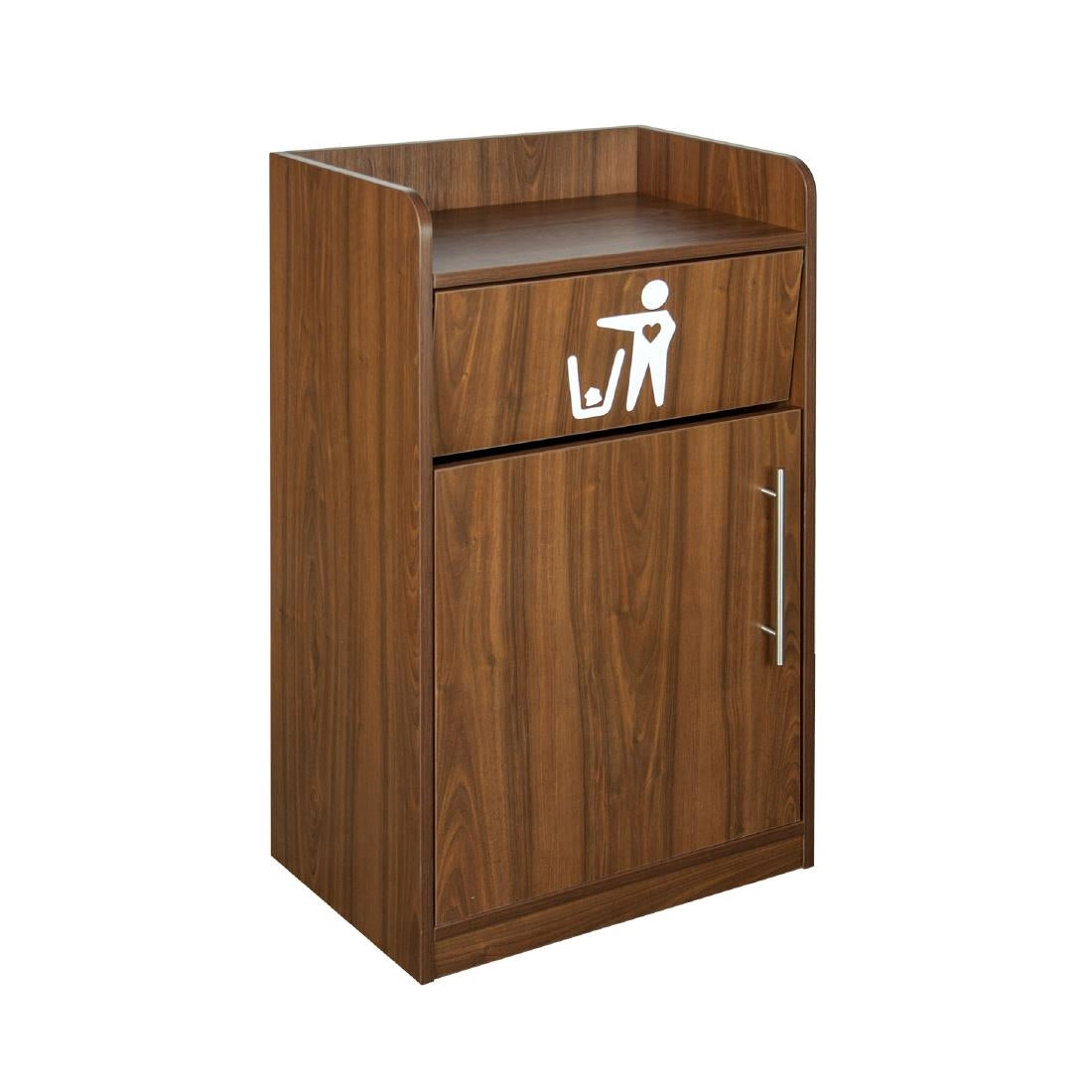 Litter Bin and Tray Stand Walnut Finish - FW546 YCR