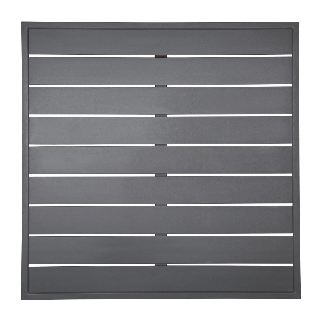 Bolero Aluminium Square Table Top Dark Grey 700mm - FW597 Aluminium Table Tops Bolero