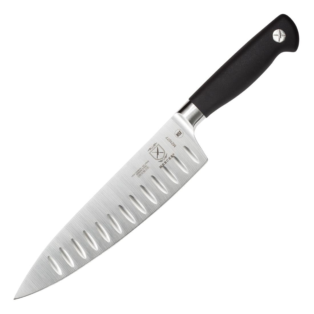 Mercer Culinary Genesis Precision Forged Chefs Knife Granton Edge Short Bolster 20.3cm - FW707 Mercer Culinary