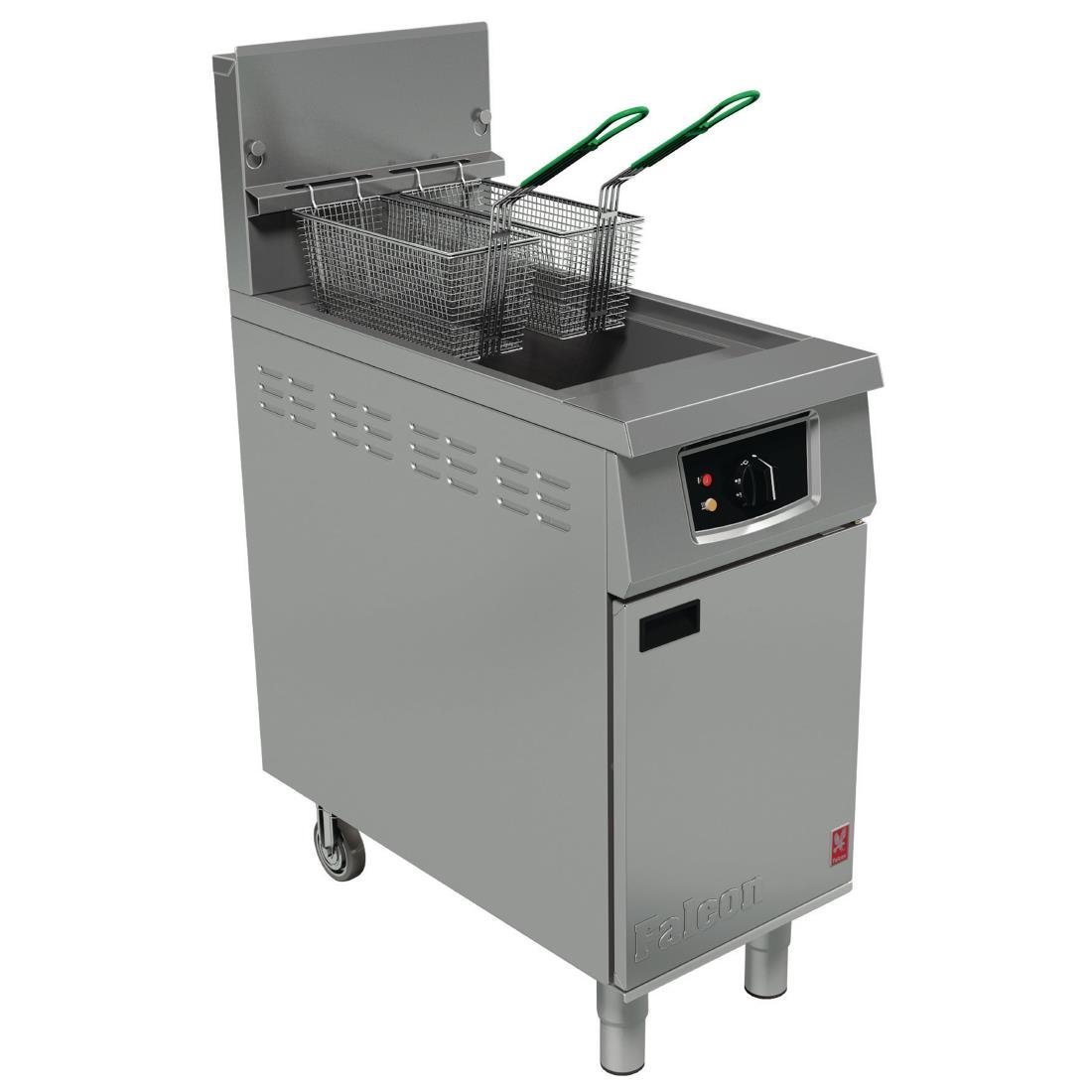 Falcon 400 Series Single Pan Twin Basket Gas Fryer with Filtration & Fryer Angel LPG - FW751-P Falcon