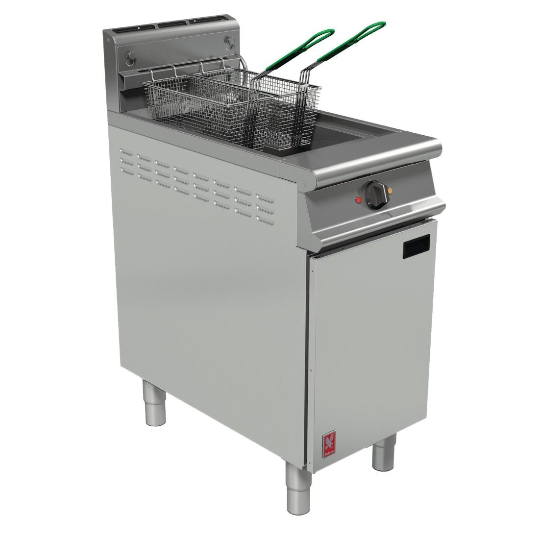 Falcon Dominator Plus Twin Basket Gas Fryer with Filtration & Fryer Angel Natural Gas - FW756-N Freestanding Gas Fyers Falcon