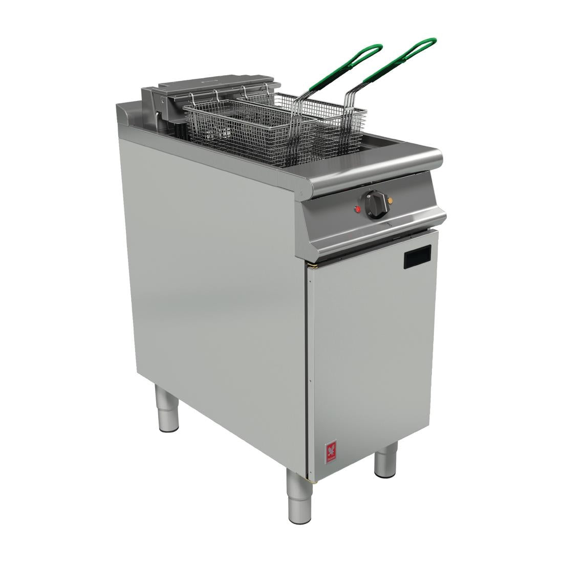 Falcon Dominator Plus Twin Basket Fryer with Filtration & Fryer Angel on Feet - FW759 Freestanding Gas Fyers Falcon