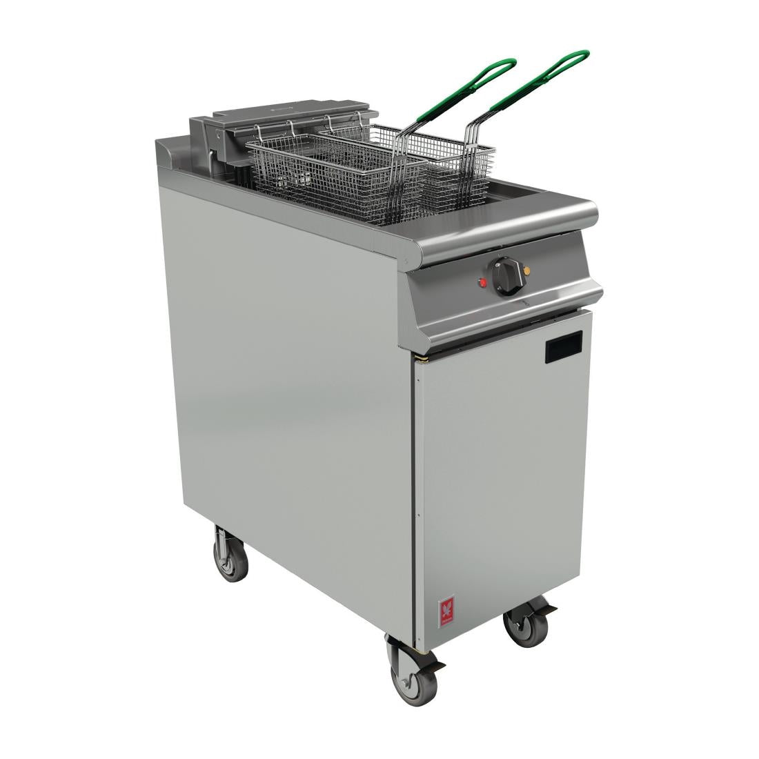 Falcon Dominator Plus Twin Basket Fryer with Filtration & Fryer Angel on Castors - FW761 Freestanding Gas Fyers Falcon