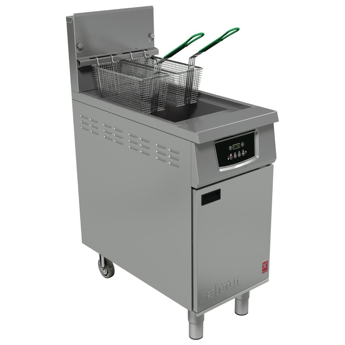 Falcon 400 Series Single Pan Twin Basket Gas Filtration Fryer Programmable with Fryer Angel Propane Gas - FW770-P Falcon